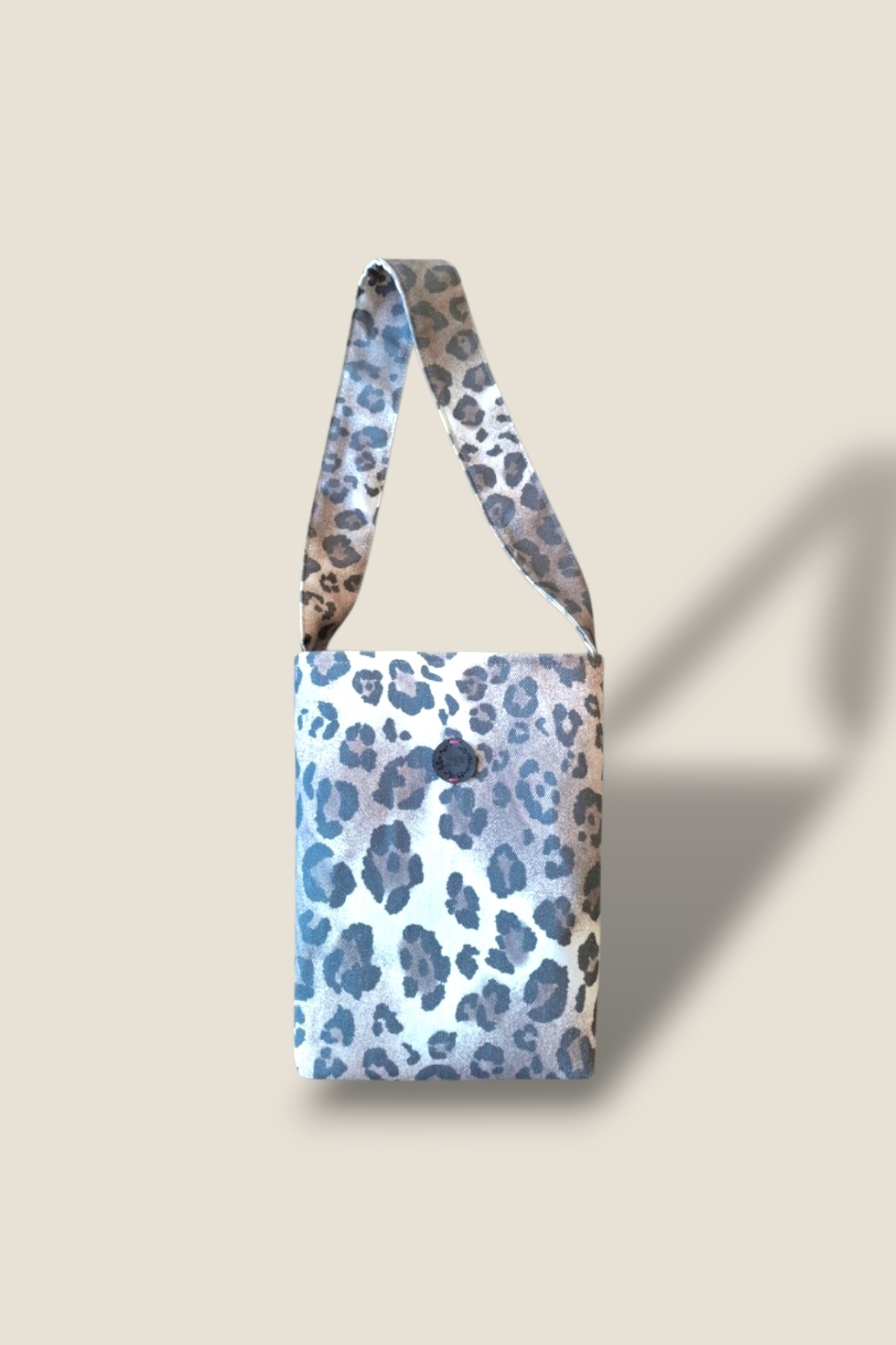 Leopar Denim Dikta Form El ve Omuz Çantası